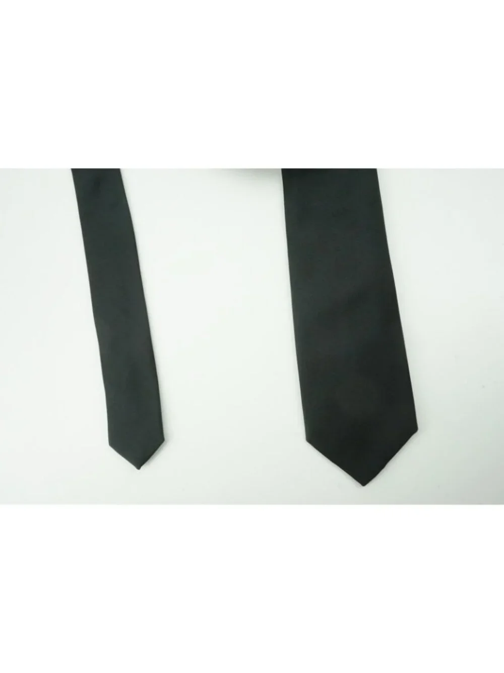 Canali Solid Coal Black 100% Silk Tie Brand New With Tags